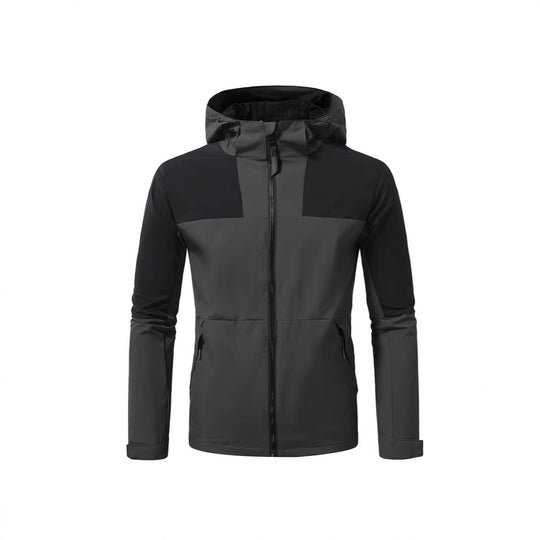 Herren Windbreaker Jacke mit verstellbarem Kapuzenkragen und seitlichen Taschen