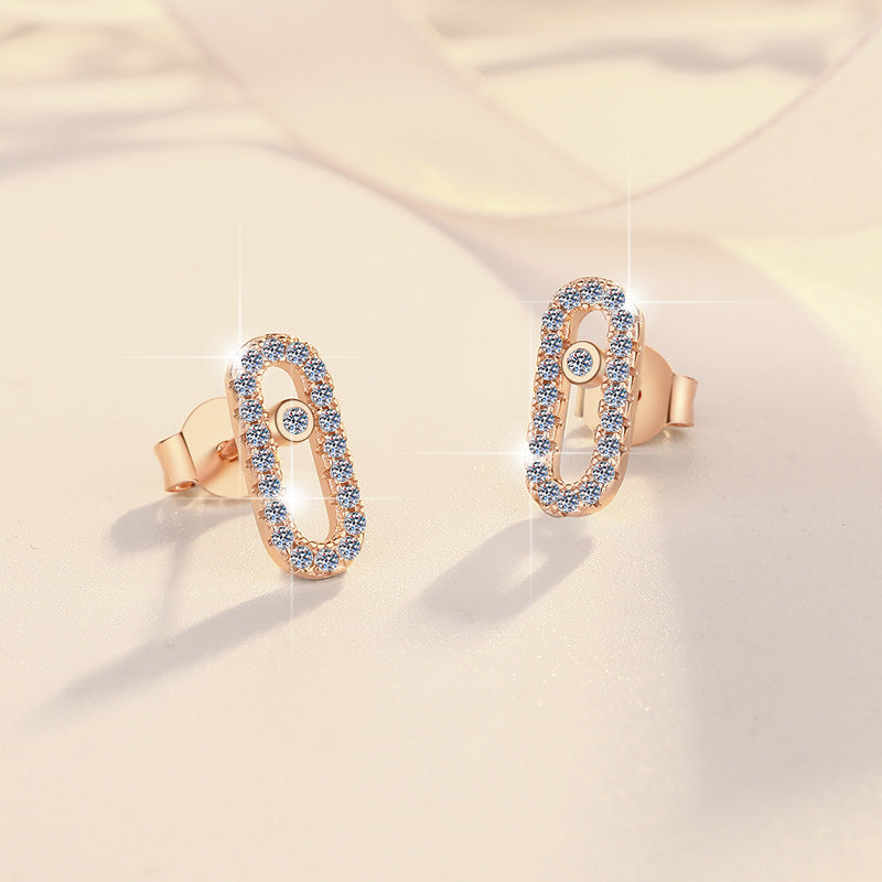 Damen Funkelnde Ohrringe im modernen Design mit Zirkonia Shop Nory