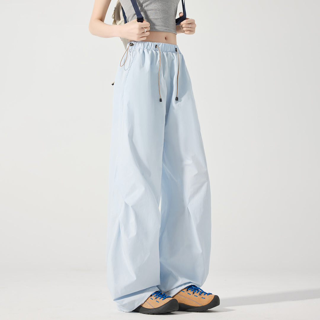 Damen weite technische Cargohose mit Kordelzugbund Shop Nory