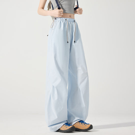 Damen weite technische Cargohose mit Kordelzugbund Shop Nory