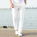 Herren lässige Leinenhose mit elastischem Bund und seitlichen Taschen ShopNory