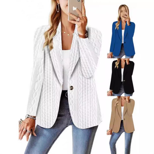 Damen Oversize-Blazer mit Schalkragen, Ein-Knopf-Verschluss und strukturierter Optik Shop Nory