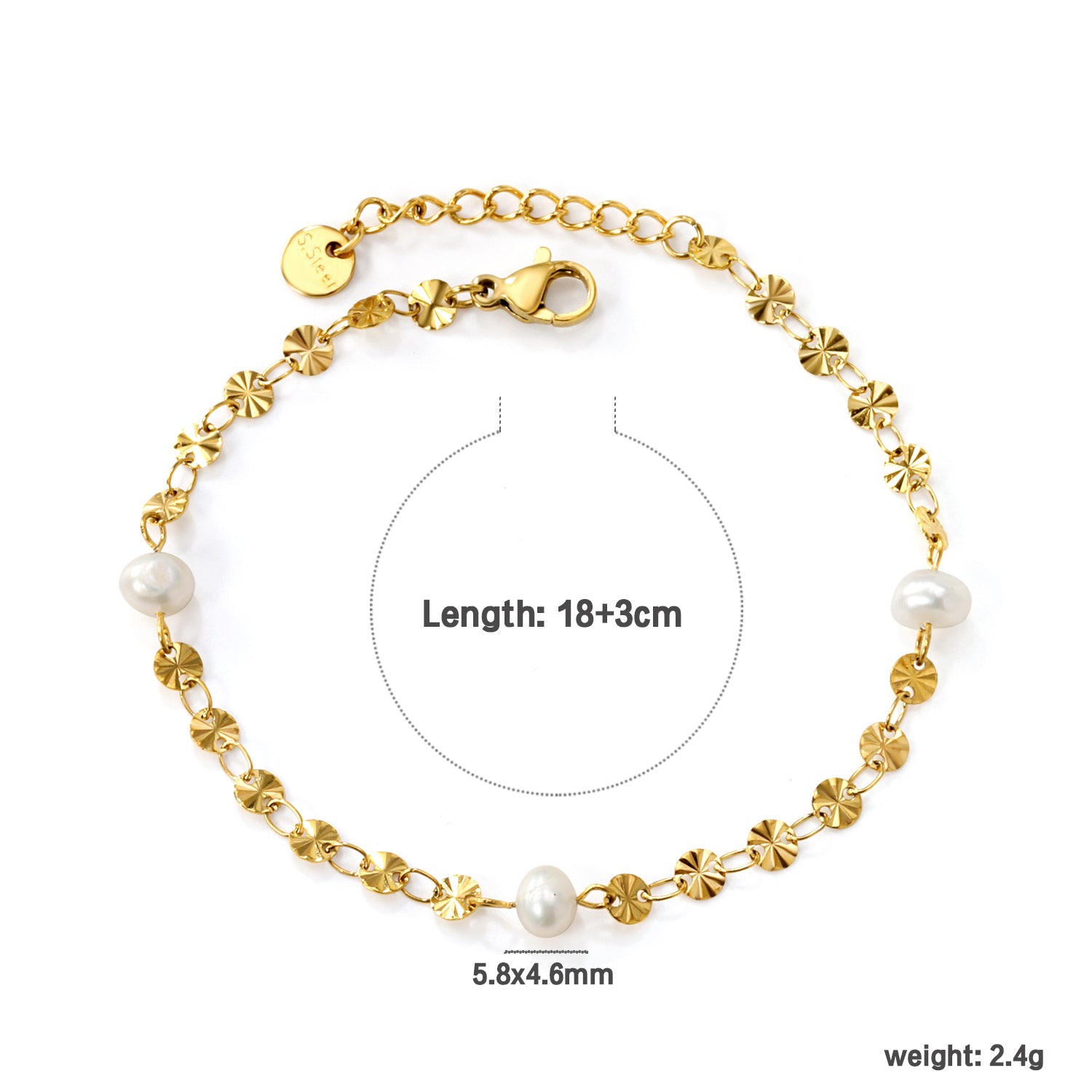 Damen Armband mit feinen Perlen und eleganten Blütenakzenten Shop Nory