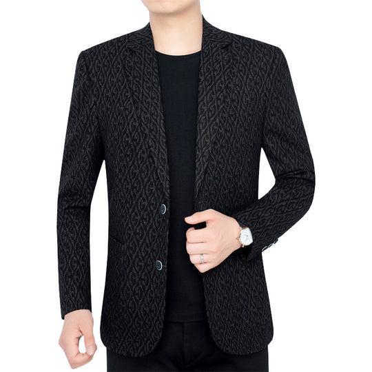 Herren Einreihiges Jacquard-Sakko mit schmaler Silhouette und feiner Struktur Shop Nory