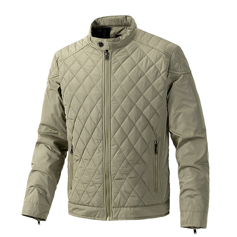 Herren gesteppte leichte Thermojacke mit Stehkragen und Reißverschluss Shop Nory
