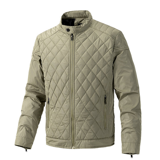 Herren gesteppte leichte Thermojacke mit Stehkragen und Reißverschluss Shop Nory