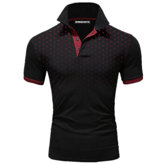Herren Poloshirt mit modernen Punktdesign und atmungsaktiven Eigenschaften