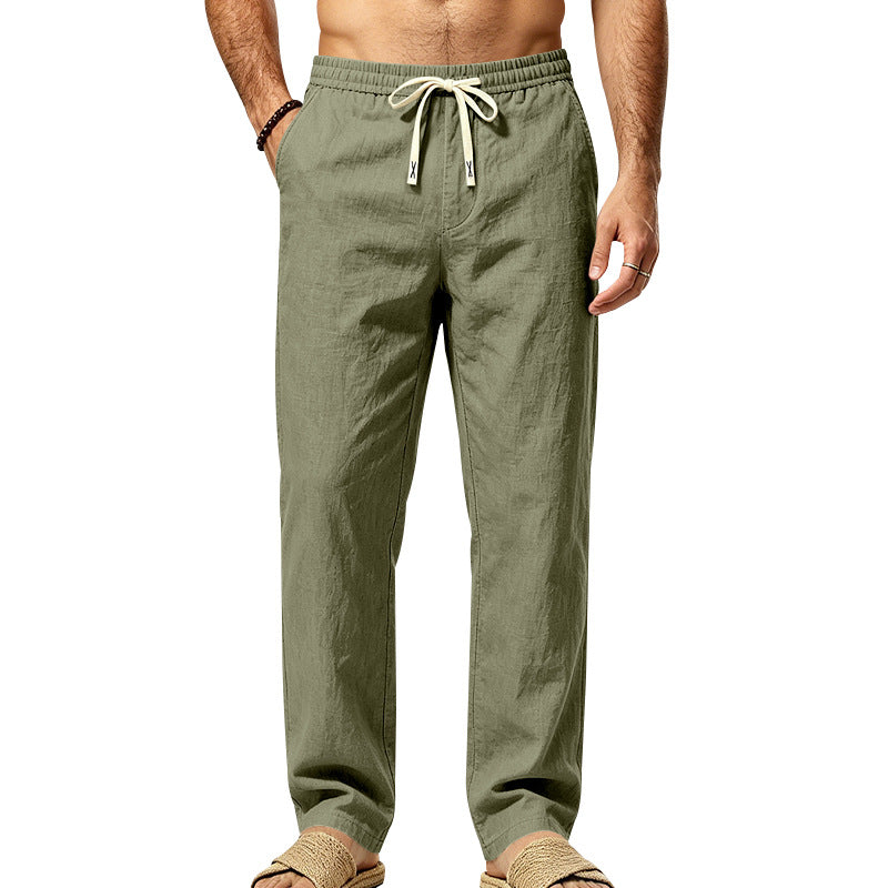 Herren Leichte Relax-Hose mit elastischem Bund, Kordelzug und aufgesetzter Cargotasche Shop Nory