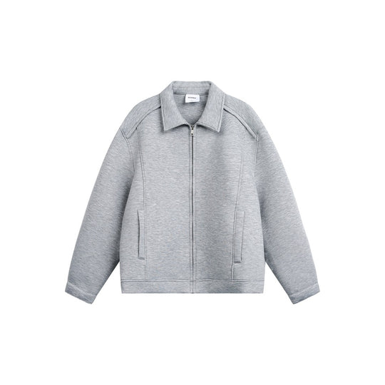 Damen Leichte Boxy‑Sweatjacke mit Hemdkragen, durchgehendem Reißverschluss und verdeckten Seitentaschen Shop Nory