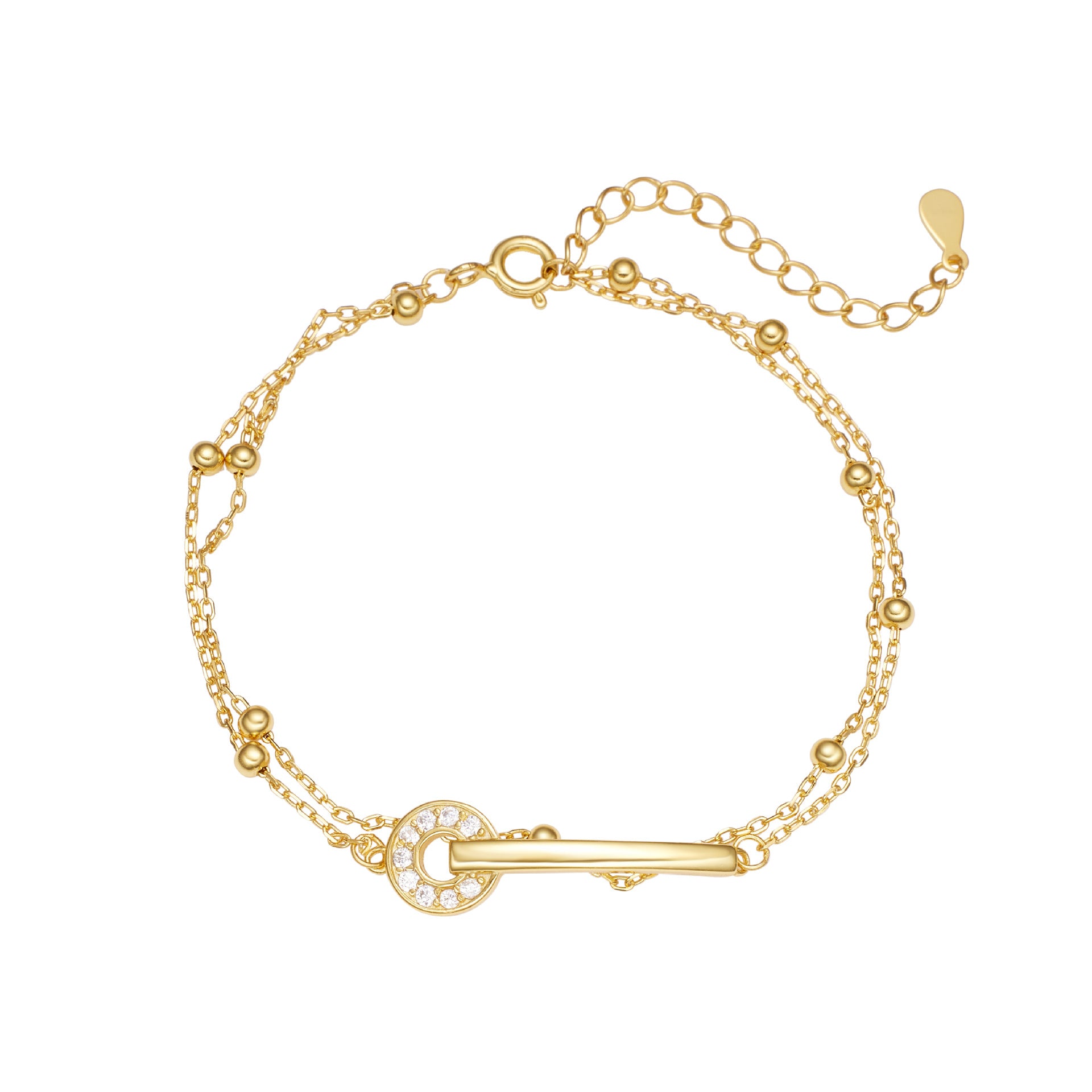 Damen Armband mit funkelndem Anhänger und stilvollem Kettendesign Shop Nory
