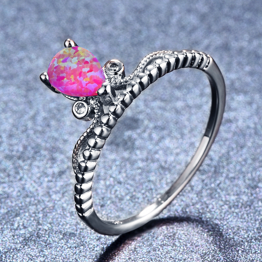 Damen Ring mit kunstvollem Opal und filigranem Design Shop Nory