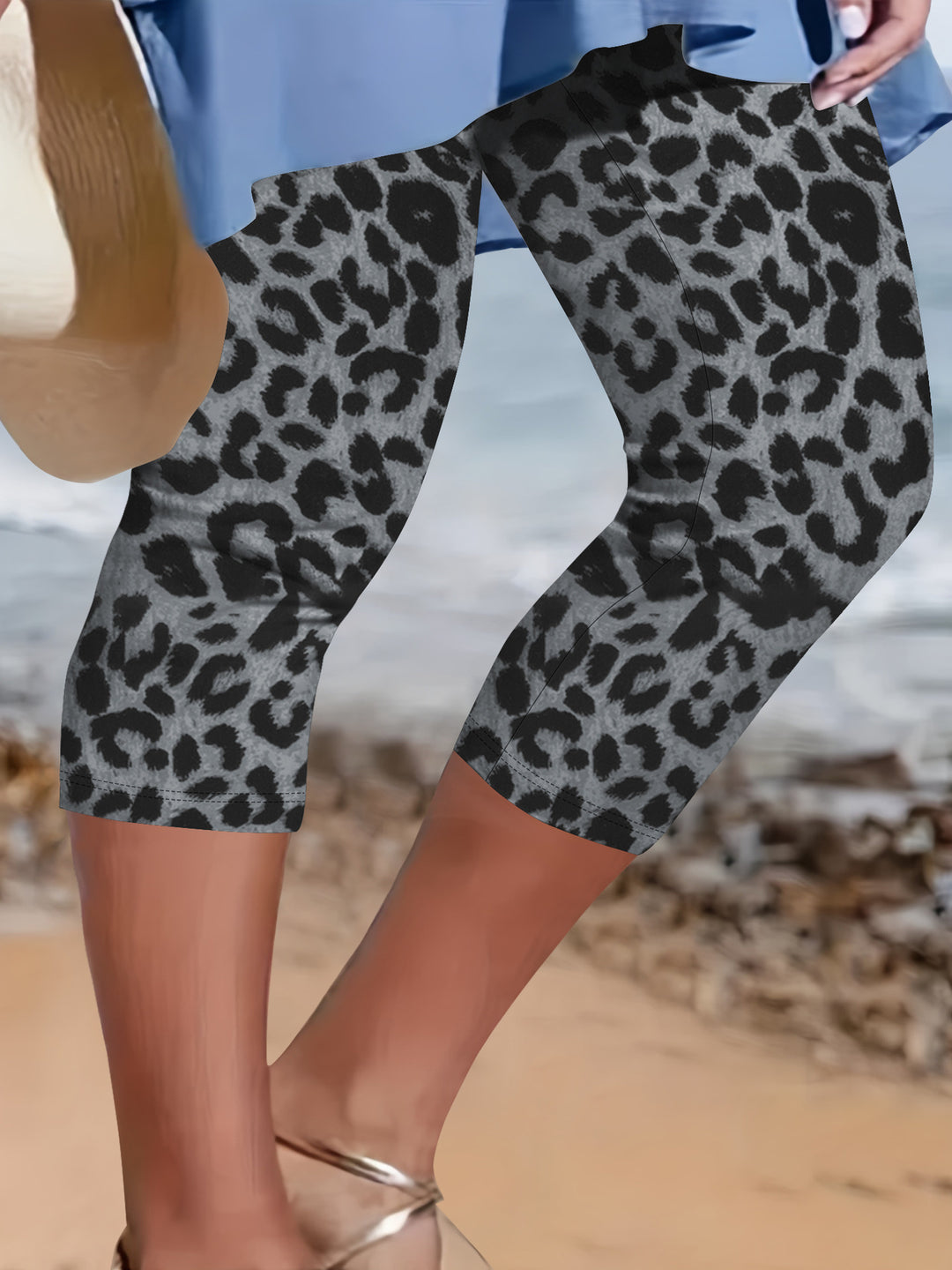 Damen Capri-Biker-Shorts mit hohem Bund und stützender Kompression Shopy Nory