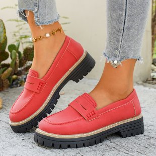 Damen Klassische Loafer mit robuster Profilsohle und gepolstertem Komfortfußbett Shop Nory