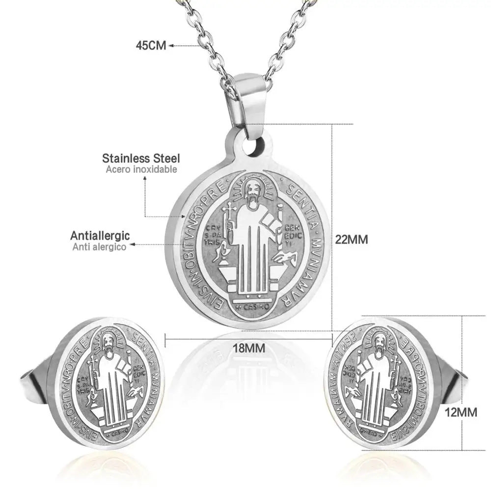 Damen Schmuckset mit Baum-Anhängern aus hochwertigem Edelstahl und goldplattiertem Design Shop Nory