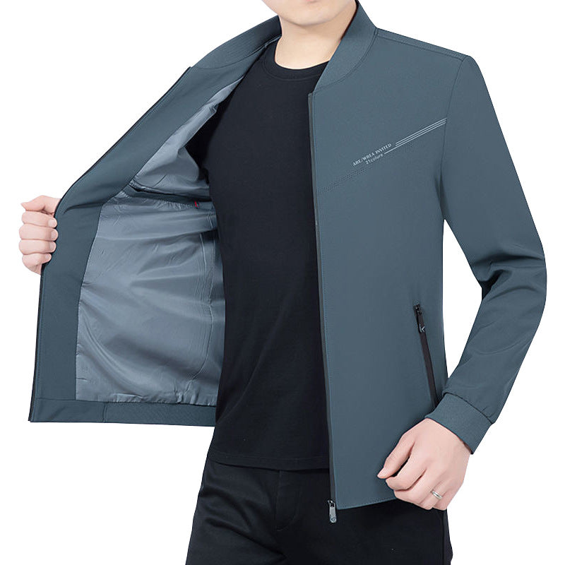 Herren Leichte Softshell-Traveljacke mit Stehkragen und Reißverschluss Shop Nory
