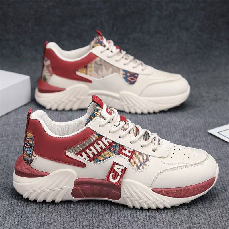 Damen Chunky-Plateau-Sneaker mit ethnischem Webmuster und gepolstertem Komfortschaft Shop Nory