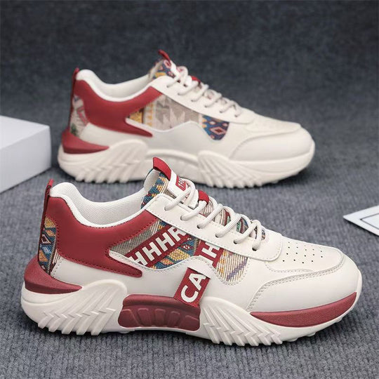 Damen Chunky-Plateau-Sneaker mit ethnischem Webmuster und gepolstertem Komfortschaft Shop Nory
