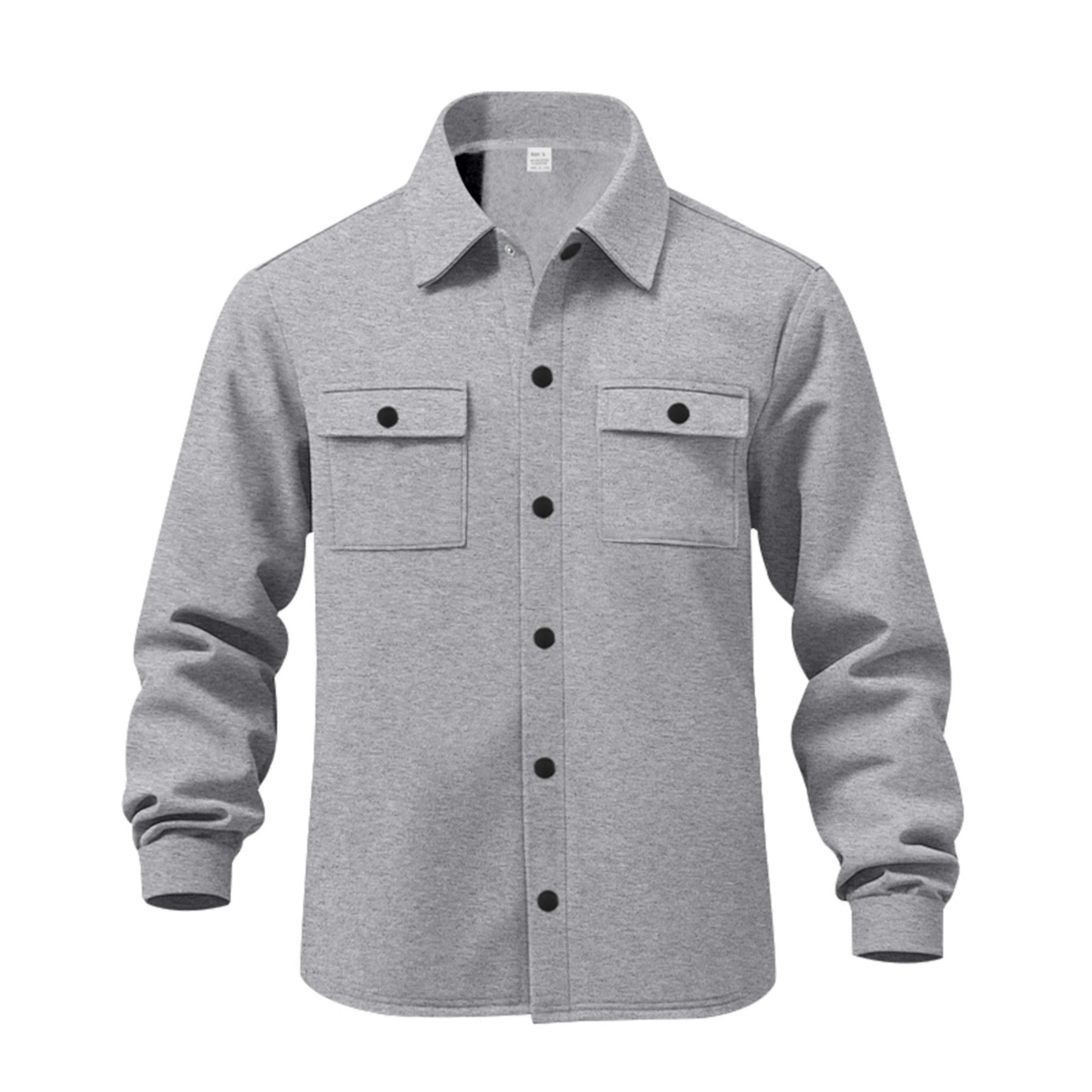 Herren lässige Button-Down Hemdjacke mit zwei seitlichen Brusttaschen und klassischem Kragen