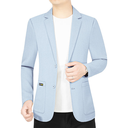 Herren Modernes Stretch Business-Sakko mit schmalem Schnitt und aufgesetzten Taschen Shop Nory