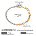 Damen Armband mit elegantem zweifarbigem Edelstahl-Design und hypoallergenen Eigenschaften Shop Nory