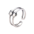 Damen Offener Ring mit Herzdesign Shop Nory