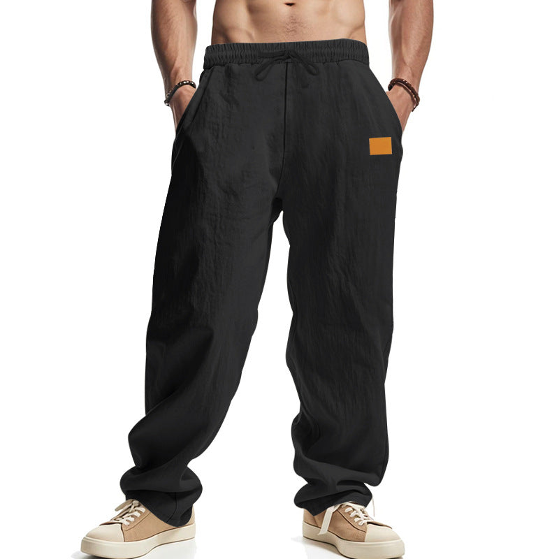 Herren lässige Leinenhose mit elastischem Bund und großzügigen Seitentaschen ShopNory