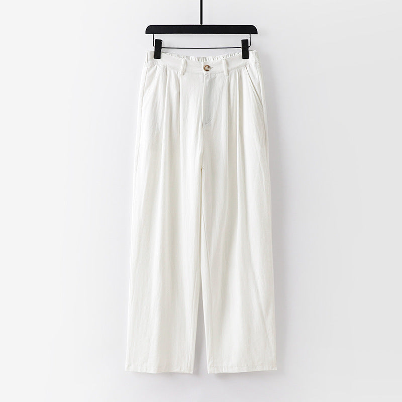 Damen weite Hose mit hoher Taille und Bundfalten Shop Nory