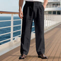 Herren elegante Freizeit-Hose mit weichem Stoff und weitem Schnitt