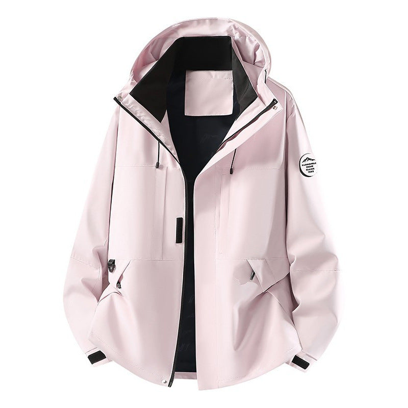 Herren Technische Softshell-Kapuzenjacke mit verdecktem Frontreißverschluss und Multifunktions-Taschen Shop Nory