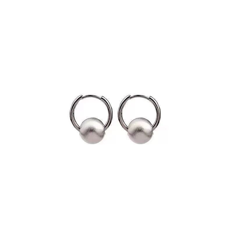Damen Ohrringe mit edlem Perlenverschluss und modernem Ringdesign Shop Nory