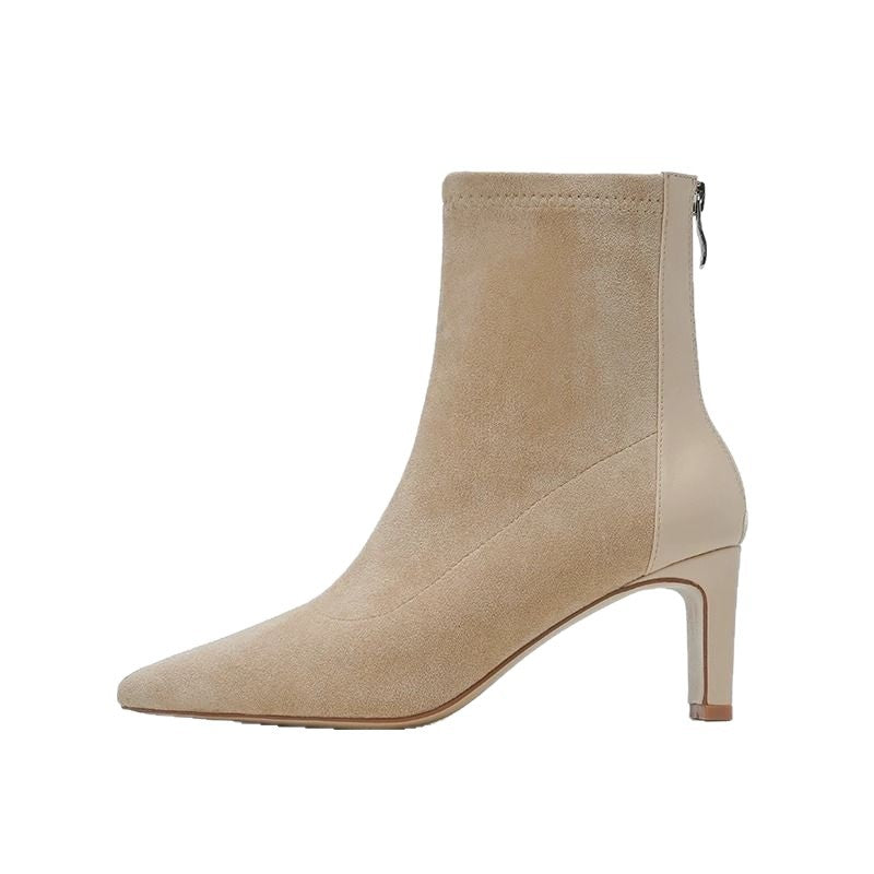 Damen Stretch‑Ankleboots mit schmaler Spitze und sculpted Blockabsatz Shop Nory