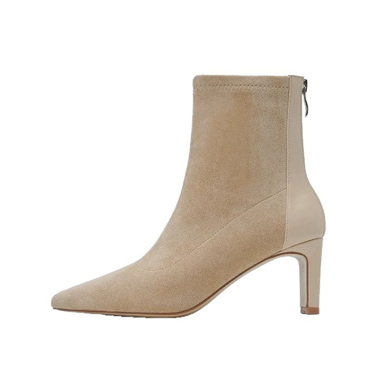 Damen Stretch‑Ankleboots mit schmaler Spitze und sculpted Blockabsatz Shop Nory