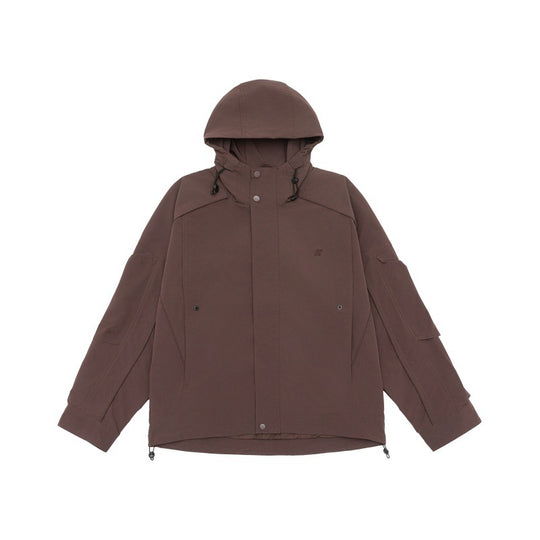 Unisex Technische Kapuzen‑Fieldjacke im Boxy‑Cut mit verdeckter Front und Multifunktions‑Taschen Shop Nory