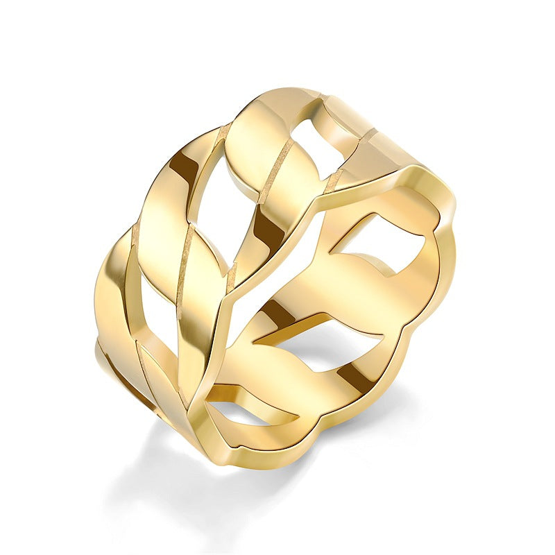 Damen Ring mit elegantem geflochtenem Blattmuster Shop Nory