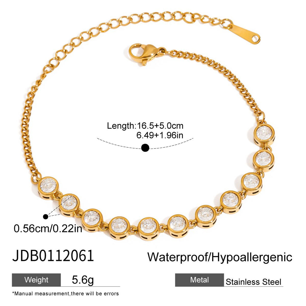 Damen Armband mit funkelnden Kristallen und hypoallergener Edelstahlverarbeitung Shop Nory