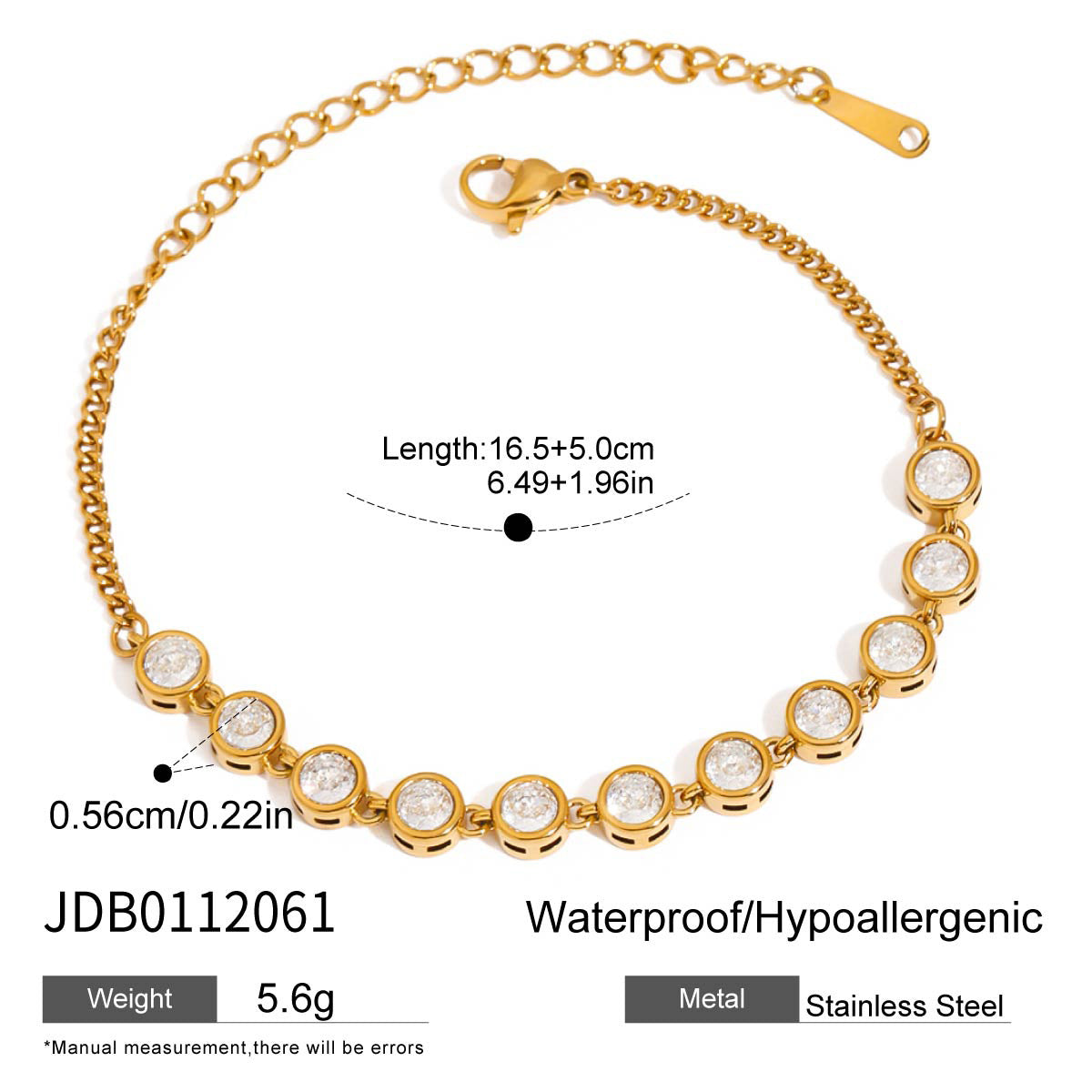 Damen Armband mit funkelnden Kristallen und hypoallergener Edelstahlverarbeitung Shop Nory