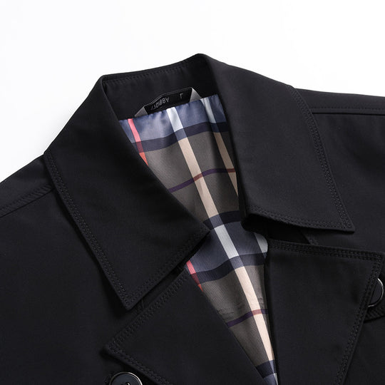 Herren Eleganter Slim-Fit Trenchcoat mit klassischer Knopfleiste und verstellbaren Manschetten Shop Nory