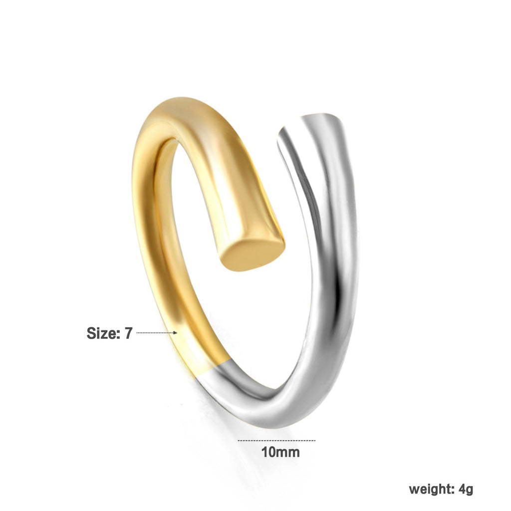 Damen hochwertiger und eleganter Ring mit geschwungenem Design Shop Nory