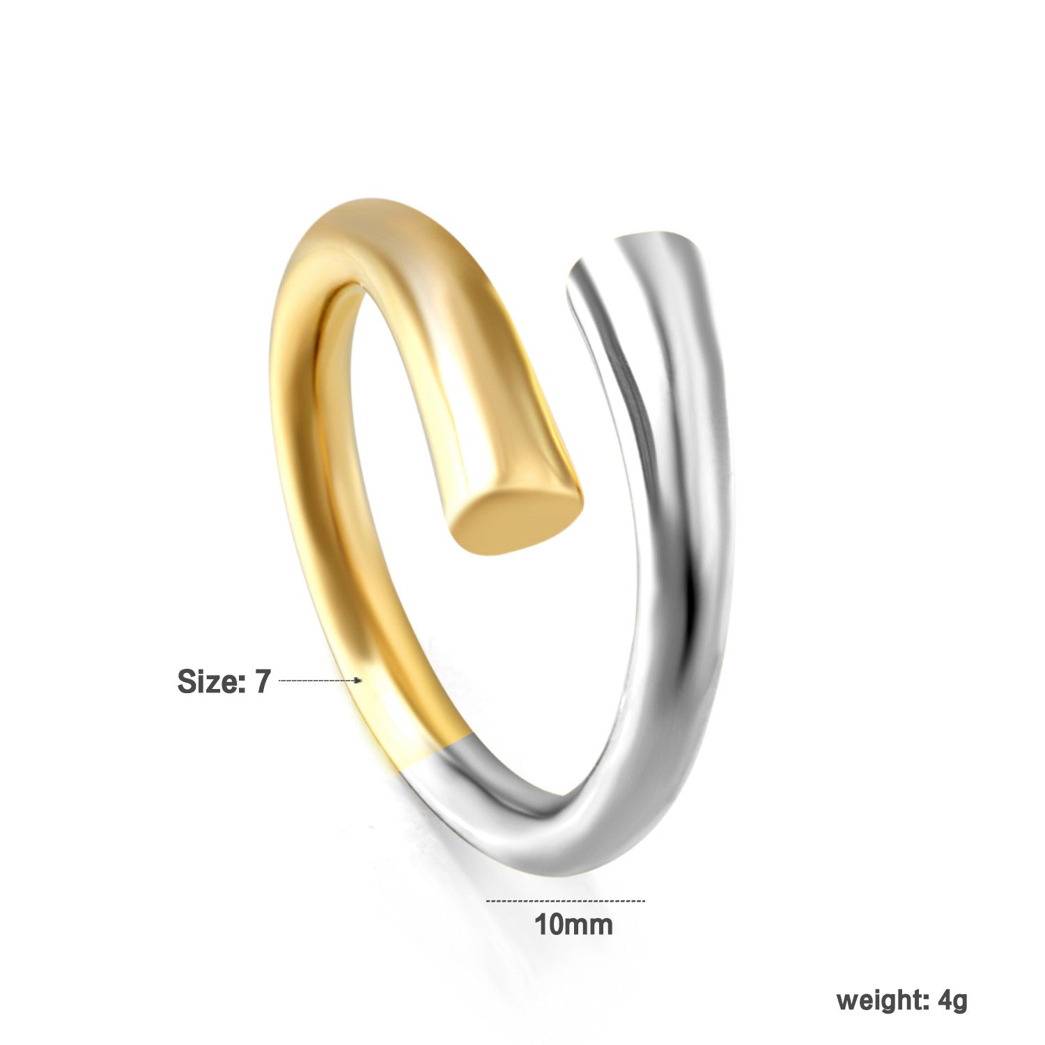 Damen hochwertiger und eleganter Ring mit geschwungenem Design Shop Nory