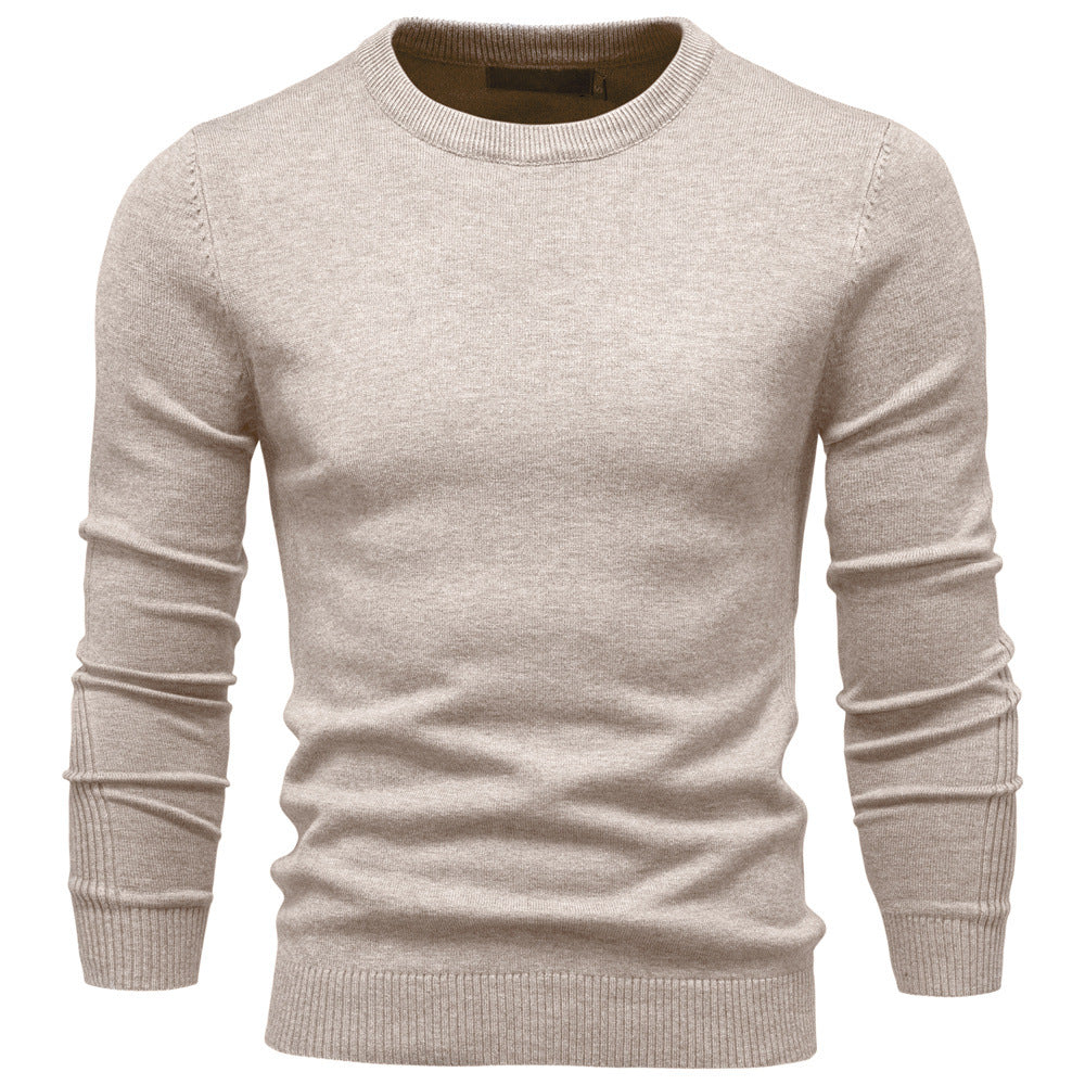 Herren Rundhals Pullover aus hochwertiger Baumwolle