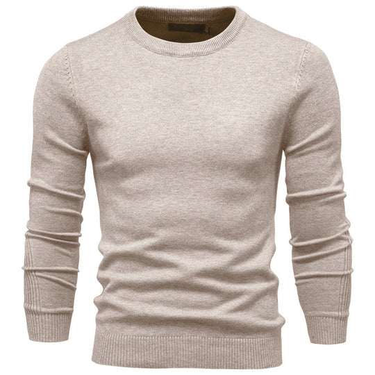 Herren Rundhals Pullover aus hochwertiger Baumwolle