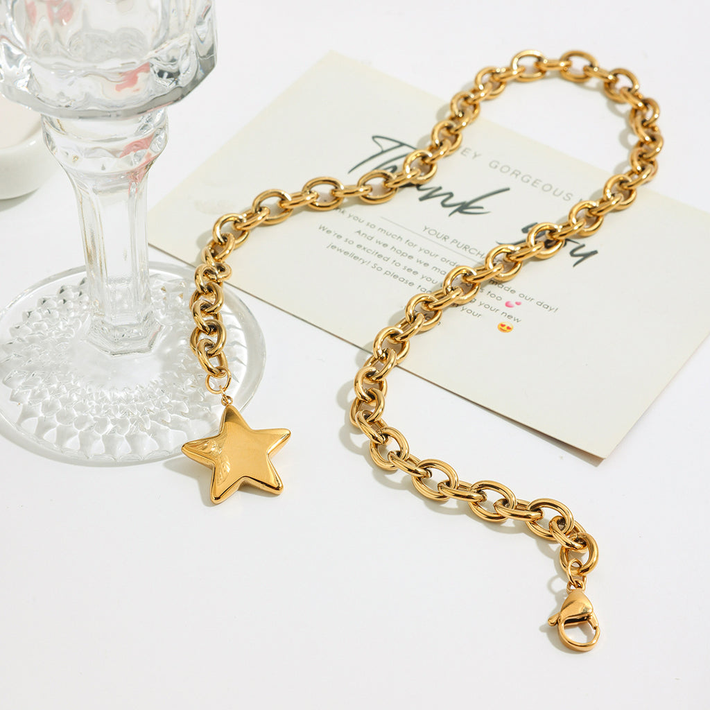 Damen Armband mit sternförmigem Anhänger aus hypoallergenem Edelstahl Shop Nory