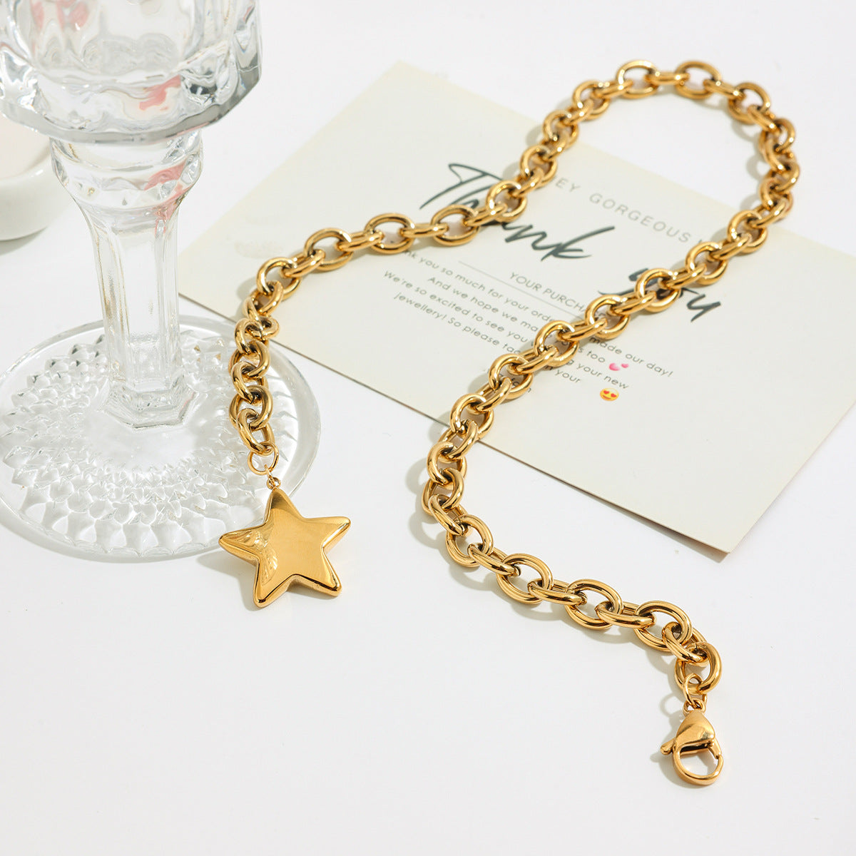 Damen Armband mit sternförmigem Anhänger aus hypoallergenem Edelstahl Shop Nory