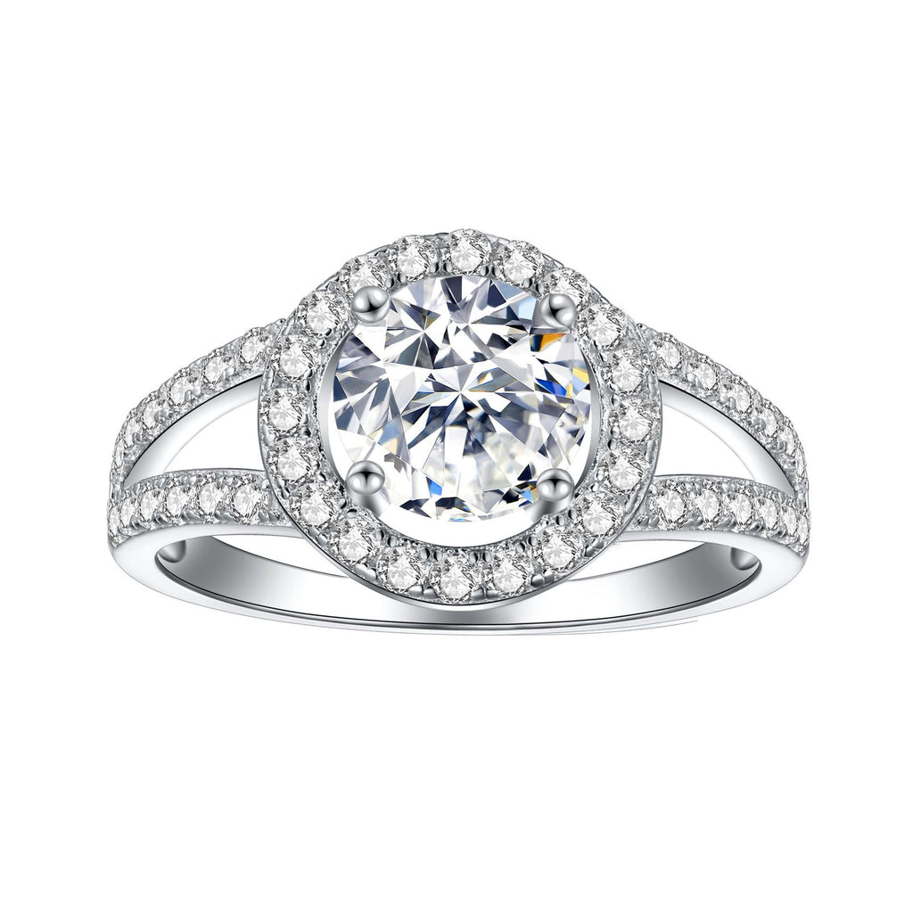 Damen Ring mit geschwungenem Design und funkelndem Zirkonia-Besatz Shop Nory