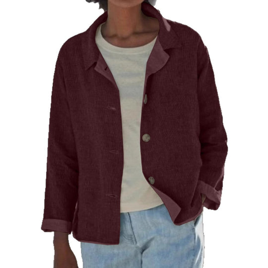 Damen Leichte Überwurfjacke mit strukturiertem WShopnorymuster