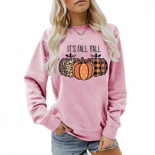 Damen Sweatshirt mit verspieltem Herbstmotiv und bequemer Passform Shopnory