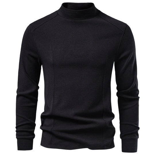 Herren Langarm Sweatshirt mit schmalem Stehkragen und Baumwollmix Shop Nory