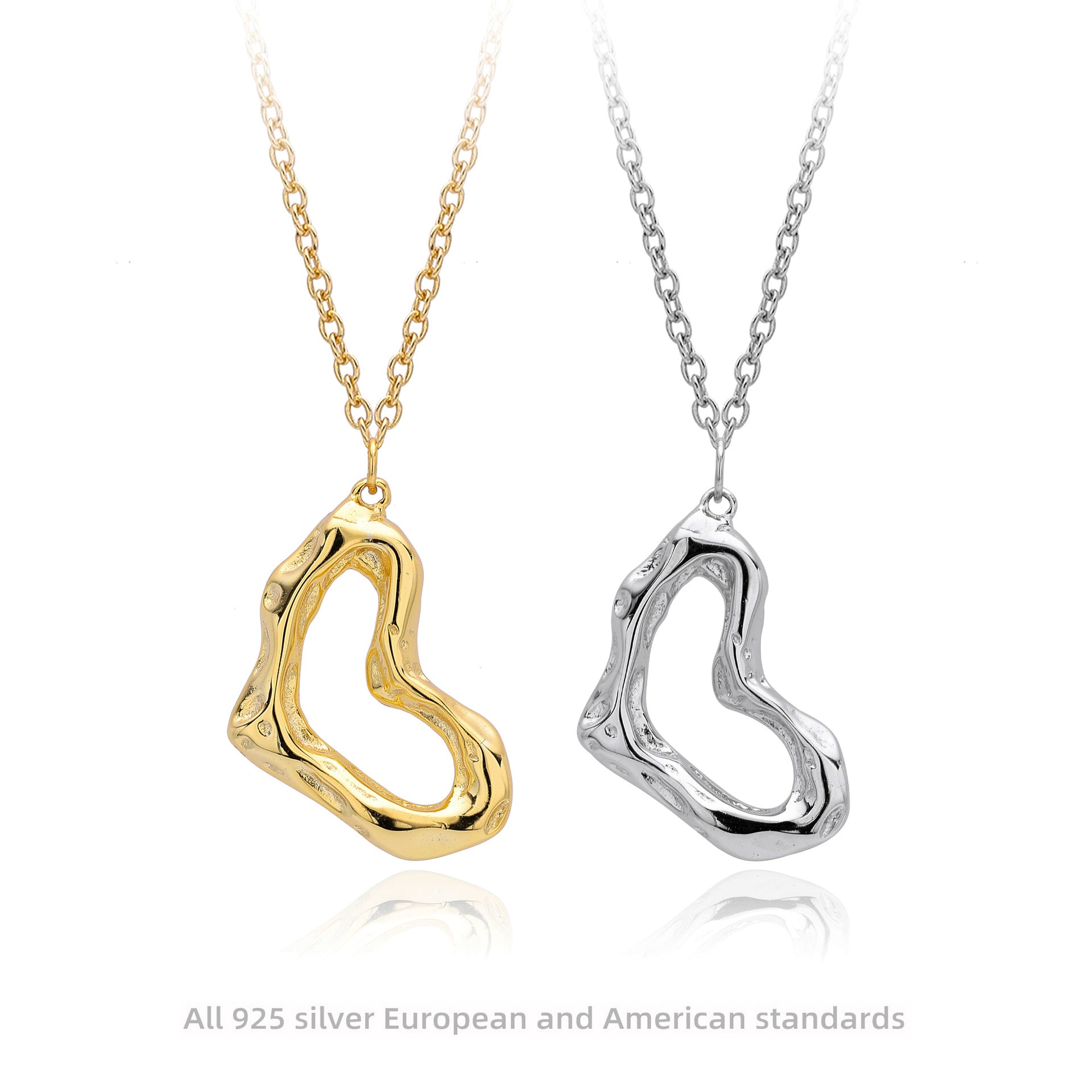 Damen Halskette mit einzigartigem Wellenanhänger aus 925 Sterling Silber Shop Nory
