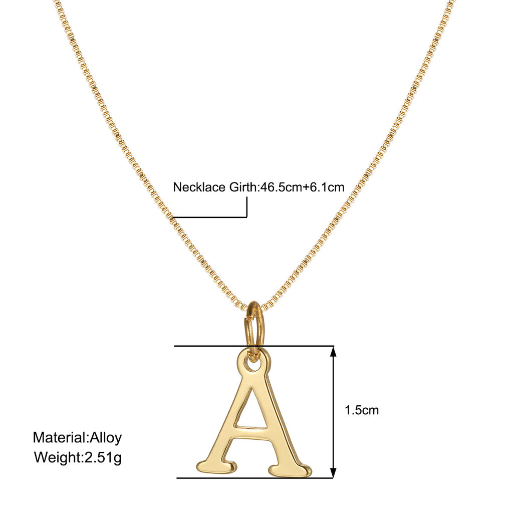Damen Halskette mit individuellem Initial-Anhängerwunsch Shop Nory