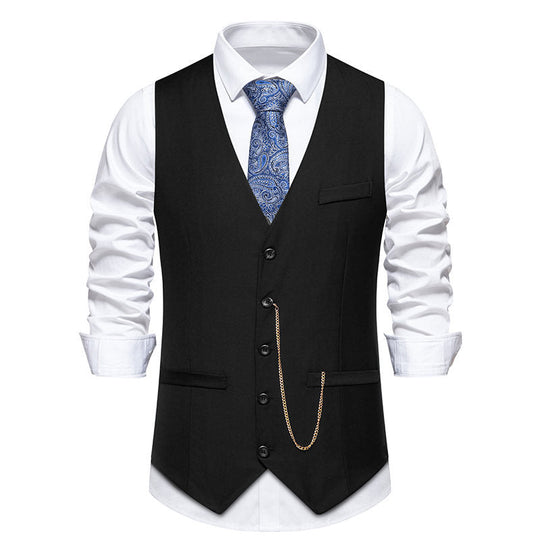 Herren elegante Anzugweste im klassischen Design mit modernen Akzenten